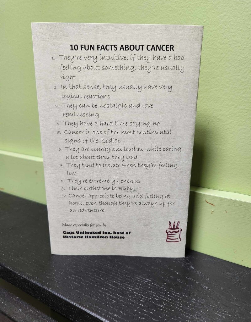 CANCER BIRTHDAY CARD