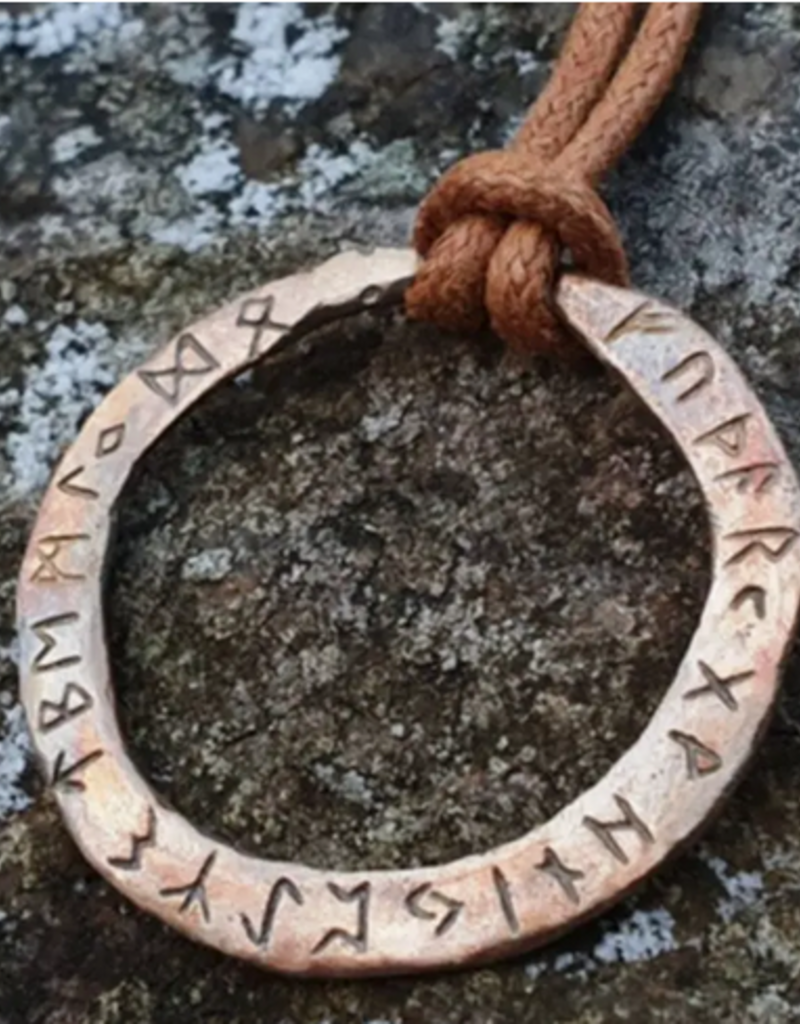 Viking-Inspired Elder Futhark Runes Pendant Necklace