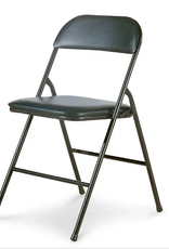 Padded Metal Folding Chair - Black (Daily Rental)