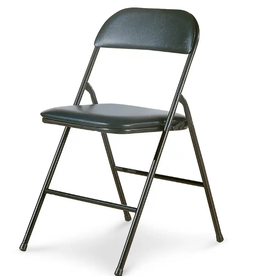 Padded Metal Folding Chair - Black (Daily Rental)