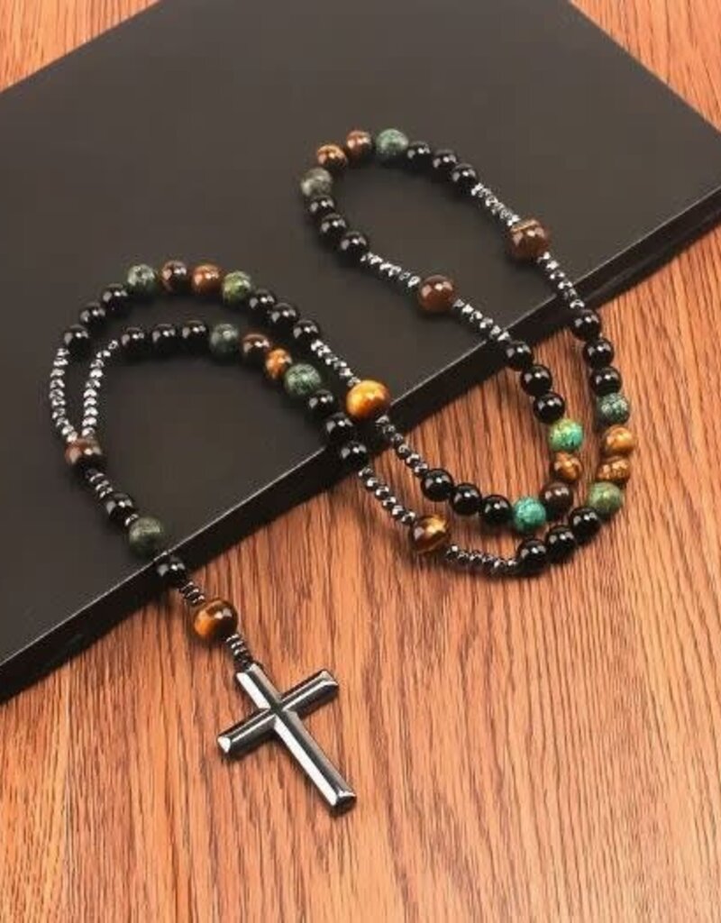 TURQUOISE TIGER EYE ROSARY