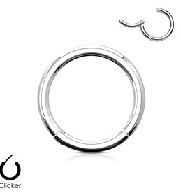 Silver 5mm - Implant Grade Titanium Hinged Segment Ring 14G