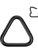Black 3mm - Implant Grade Titanium Triangle Hinged Segment Hoop Ring