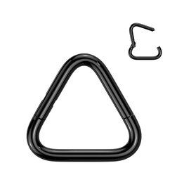 Black 3mm - Implant Grade Titanium Triangle Hinged Segment Hoop Ring