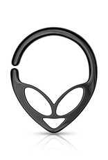 Black - 5/16 Surgical Steel Alien Bendable Hoop Rings For Ear Cartilage, Daith, Nose Septum and More