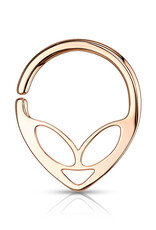 Rose Gold - 5/16 Surgical Steel Alien Bendable Hoop Rings For Ear Cartilage, Daith, Nose Septum and More