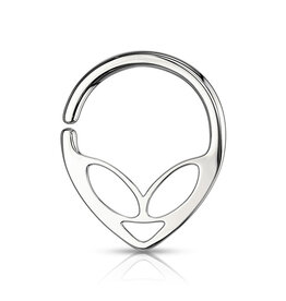 Silver - 5/6  Surgical Steel Alien Bendable Hoop Rings