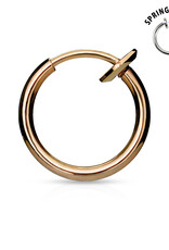 Rose Gold Spring Action Titanium Stainless Steel Non-Piercing Septum, Ear and Nose Hoop