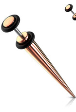 Rose Gold Surgical Steel Fake Taper