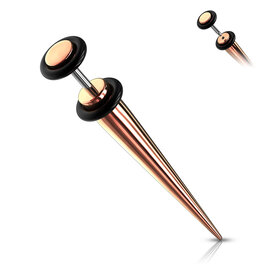 Rose Gold Surgical Steel Fake Taper