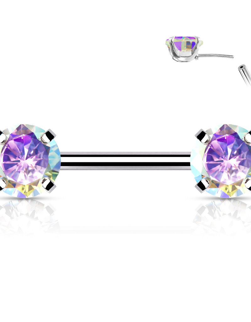 Nipple Barbells With Prong Set Gags Unlimited Inc.