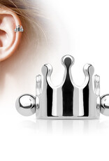 Crown Cartilage/Helix Cuff Barbell -Steel 16G