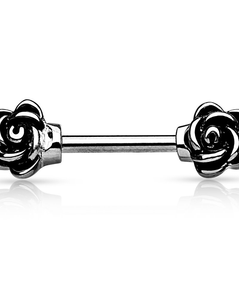 Casted Flower Nipple Bar Steel Gags Unlimited Inc.