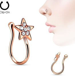 Star False Nose Clip - Rose Gold