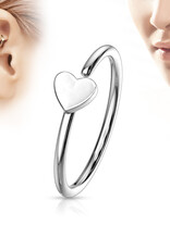 Heart Nose Ring - Steel 20G