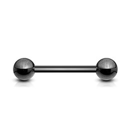 Hollywood Body Jewelry Industrial Barbell  BLACK 14GA