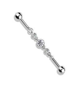 Hollywood Body Jewelry chain Industrial Barbell 38mm