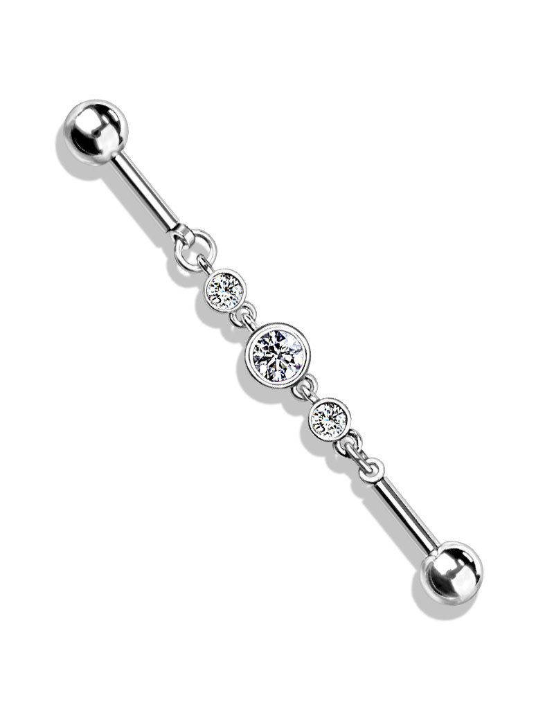 Hollywood Body Jewelry chain Industrial Barbell 38mm