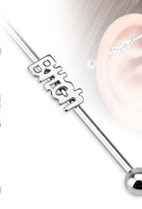 Hollywood Body Jewelry Industrial Barbell silver (bitch) 38mm