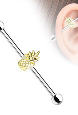 Hollywood Body Jewelry pineapple Industrial Barbell 38mm