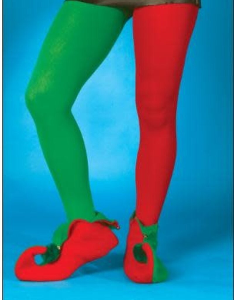 RED/GREEN TIGHTS ONE SIZE ONLY ADULT