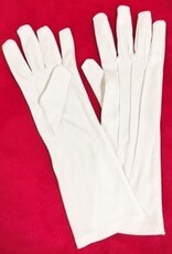 Long Nylon White Gloves