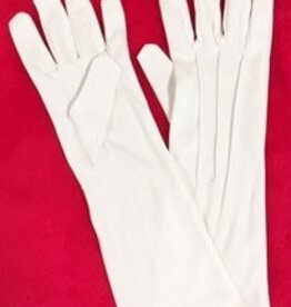 Long Nylon White Gloves
