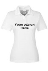 Personalized White Women's Polo Shirt - M