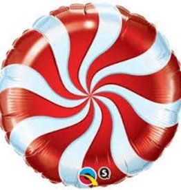 18" Red Candy Swirl Foil