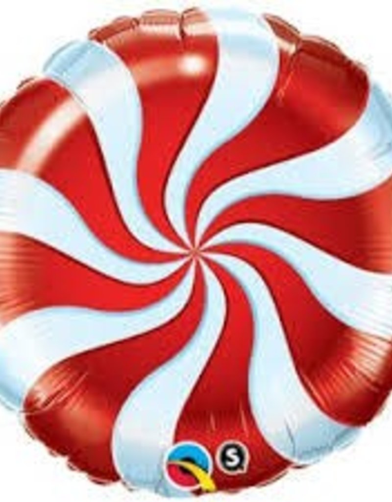 18" Red Candy Swirl Foil