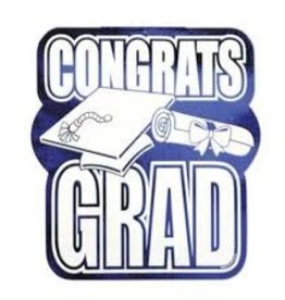 Blue Congrats Grad Cutout