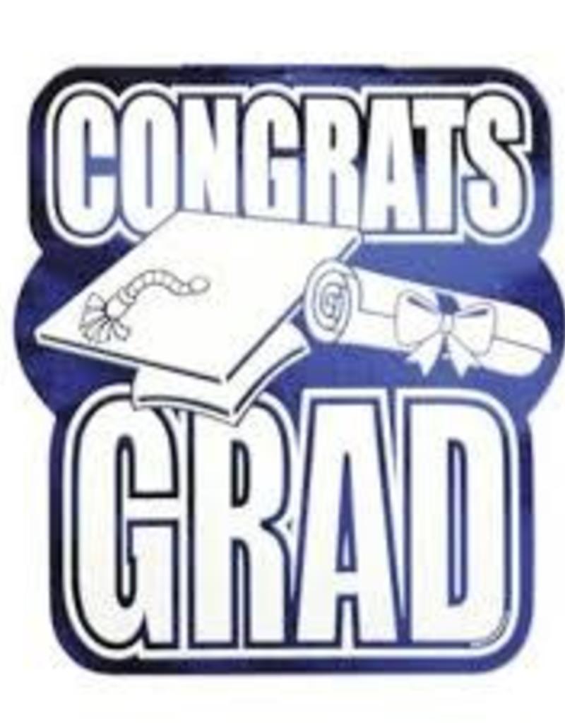 Blue Congrats Grad Cutout