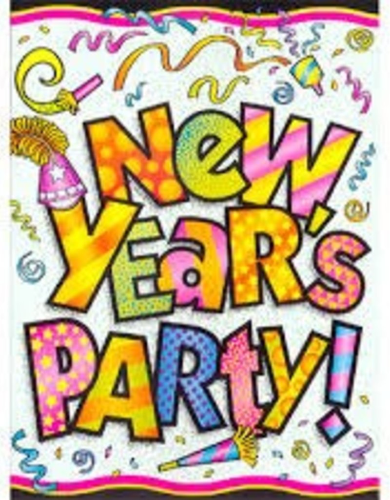 NEW YEARS PARTY INVITATIONS 8pk