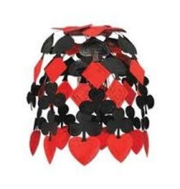 CASINO CASCADE 24" HANGING DECORATION BLACK & RED