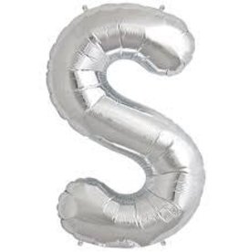 34" Letter S - Silver