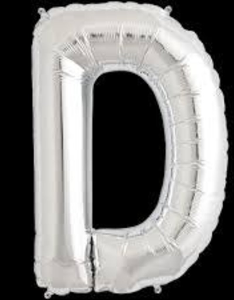 34" Letter D - Silver