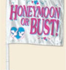 Honeymoon or Bust Car Flag