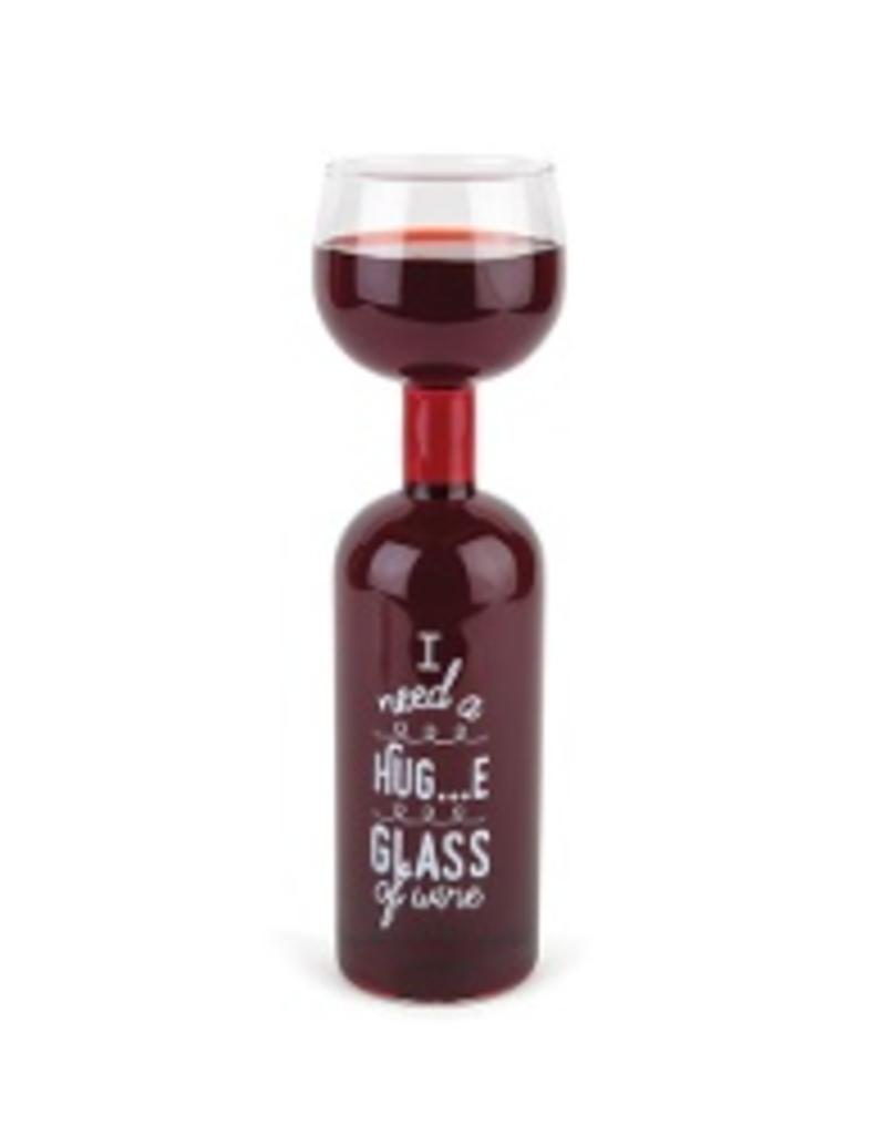 The "HugE" Wine Bottle Glass