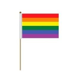 Small Rainbow Pride Flag Wooden Dowel