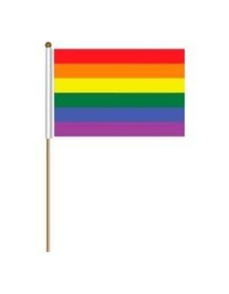 Small Rainbow Pride Flag Wooden Dowel