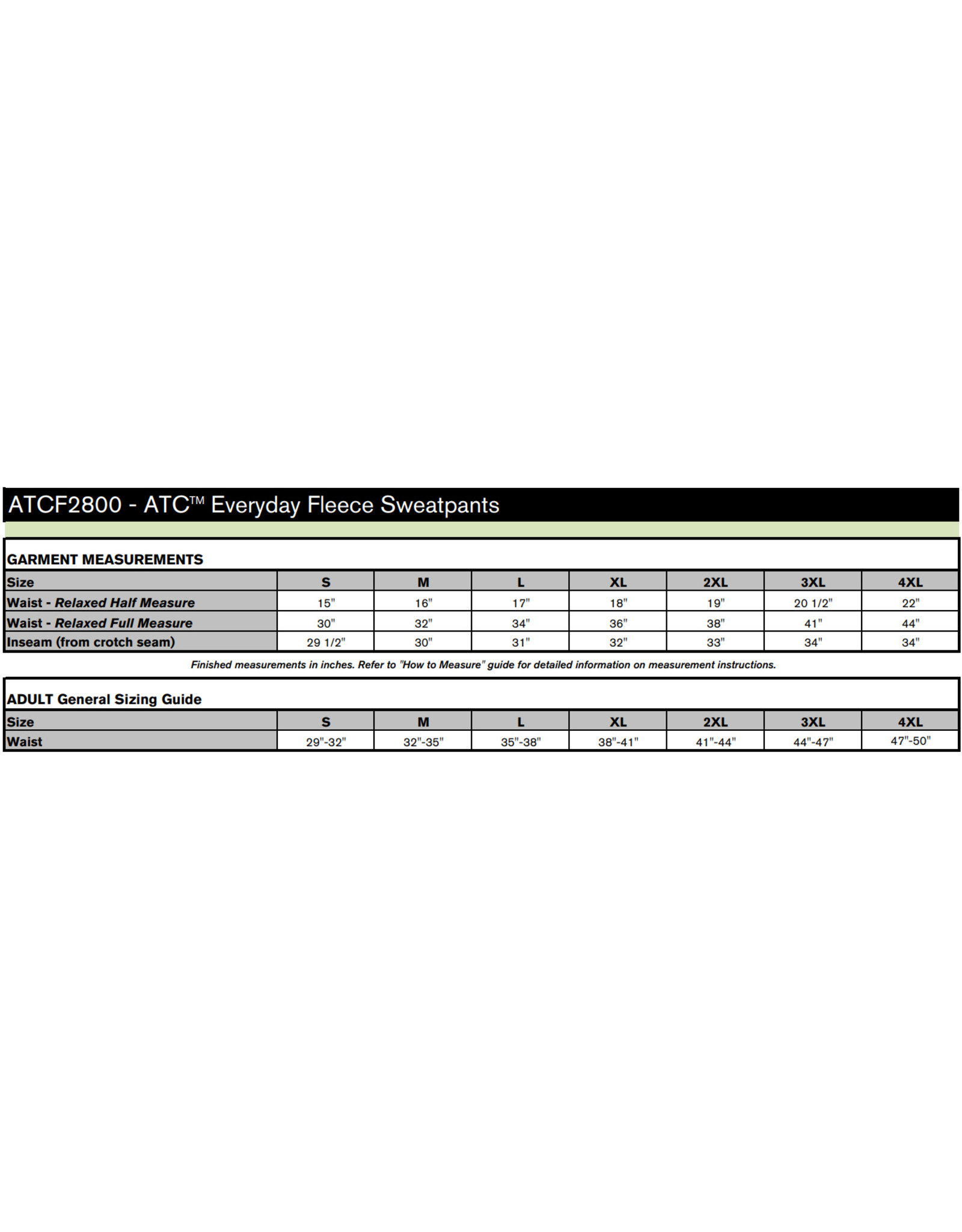 Sizing Guide - ATC