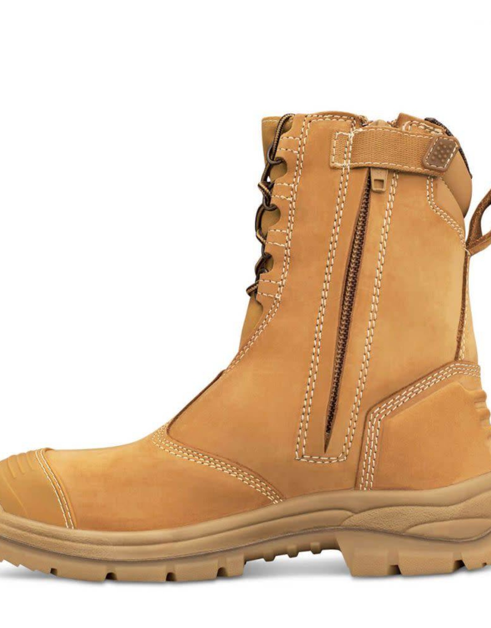 Oliver Oliver 55-385 200mm Hi-Leg Wheat Zip Sided Safety Boots