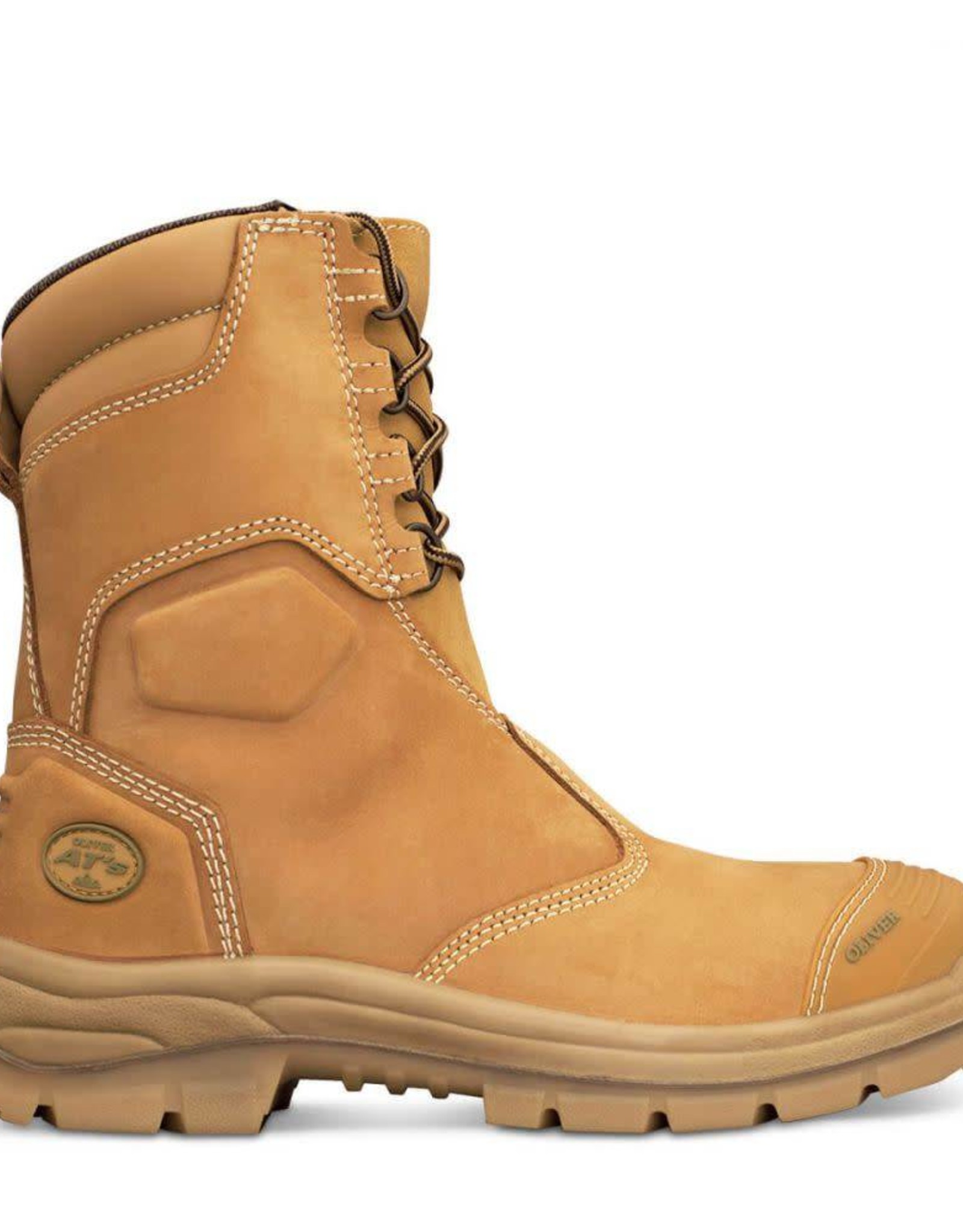 Oliver Oliver 55-385 200mm Hi-Leg Wheat Zip Sided Safety Boots