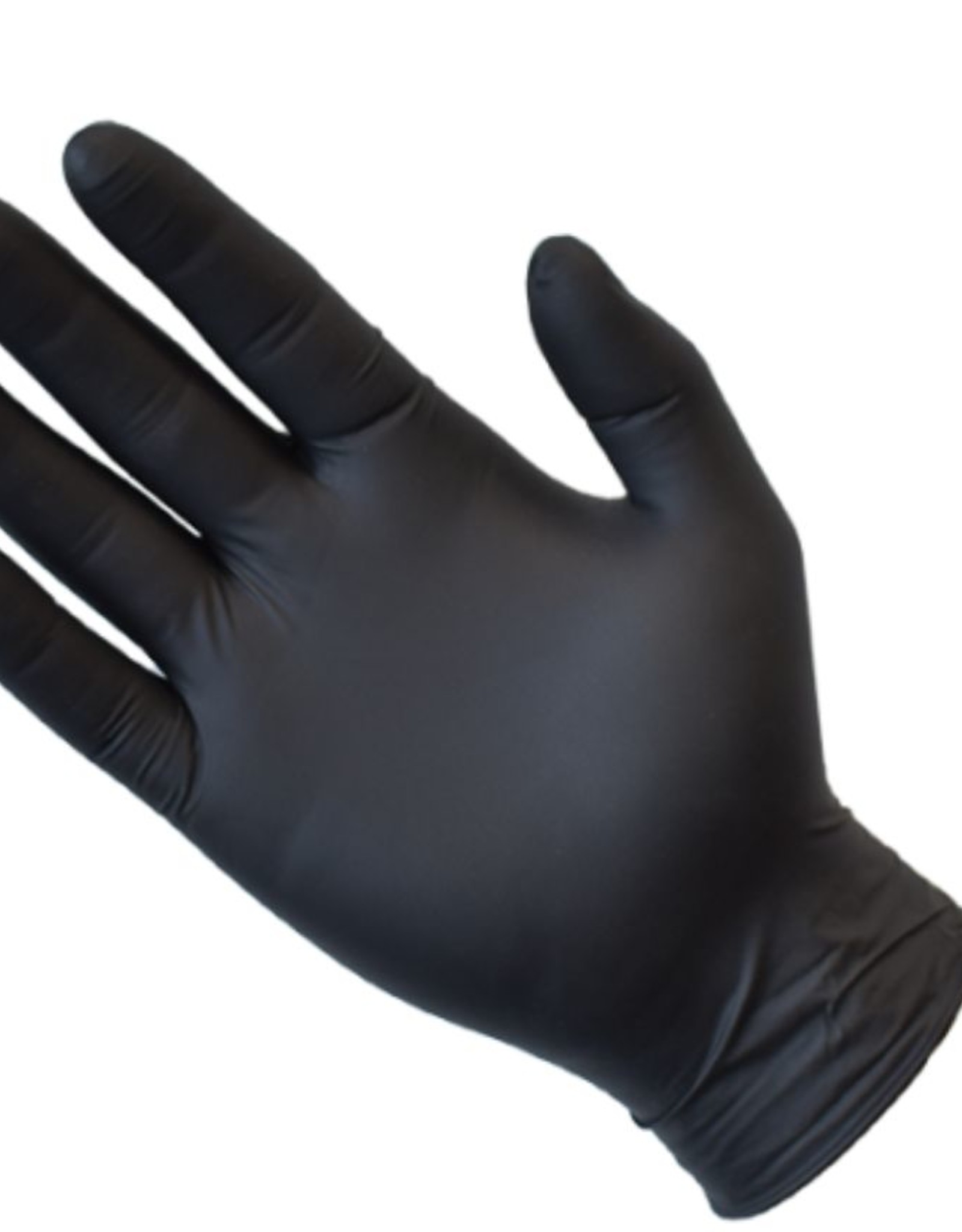 black nitrile disposable gloves
