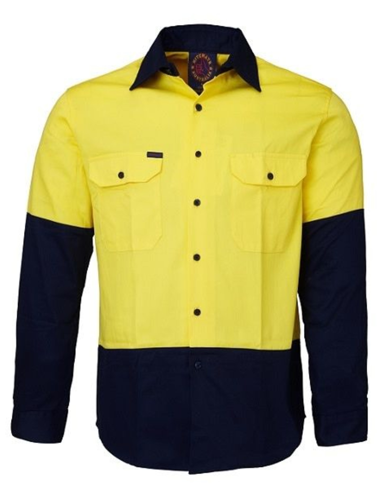 Ritemate Ritemate RM1050 Cotton Twill Hi Vis LS Shirt