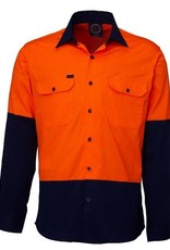 Ritemate Ritemate RM107V2 2 Tone Light Weight Vented Hi Vis LS Shirt