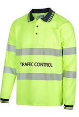 Workit Workwear Workit Hi-Vis Long Sleeve Cotton Back Polo with Reflective Tape - Traffic Control