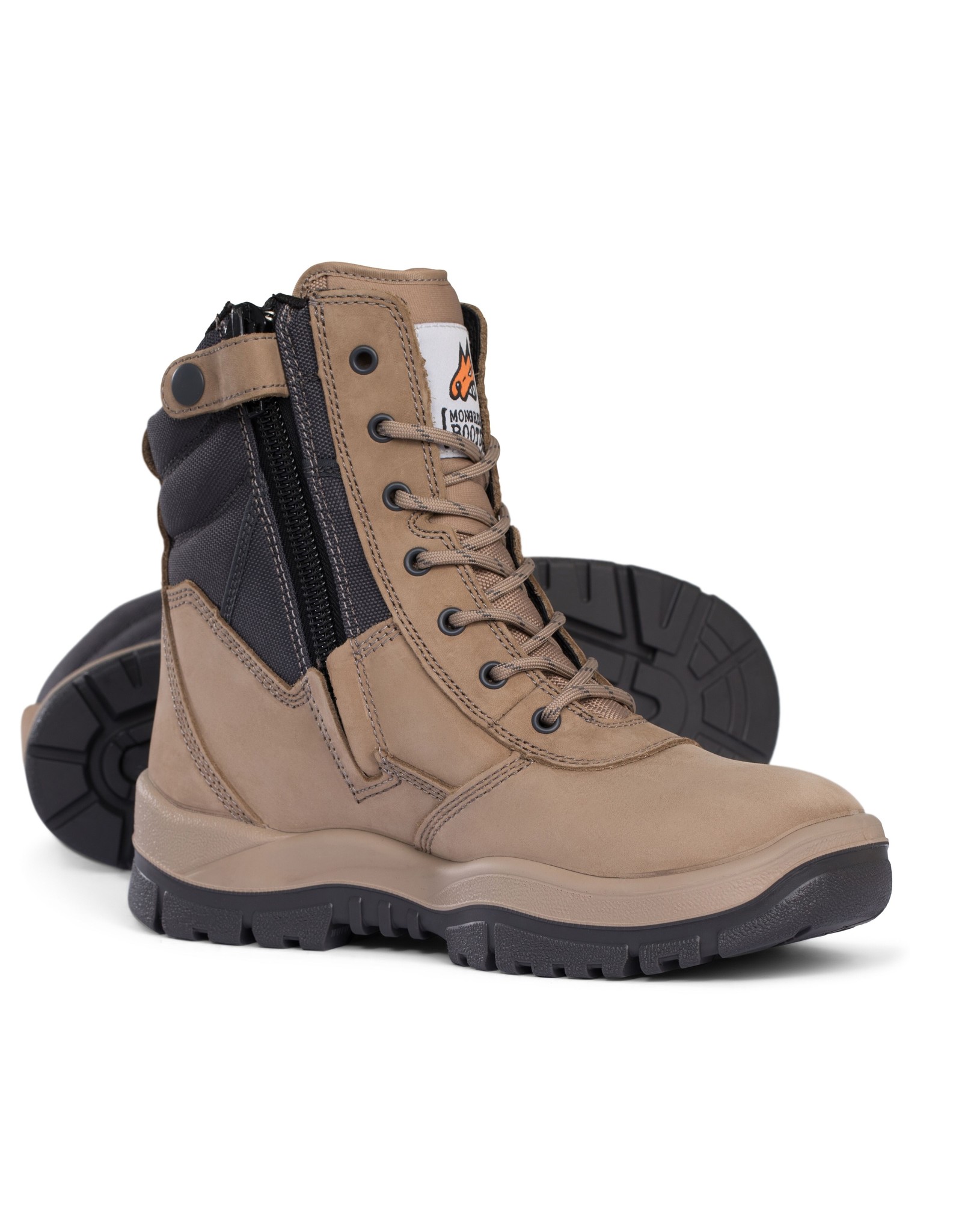 Mongrel Mongrel 'P' Series High Leg Zip Sided Stone Steel Cap Boot