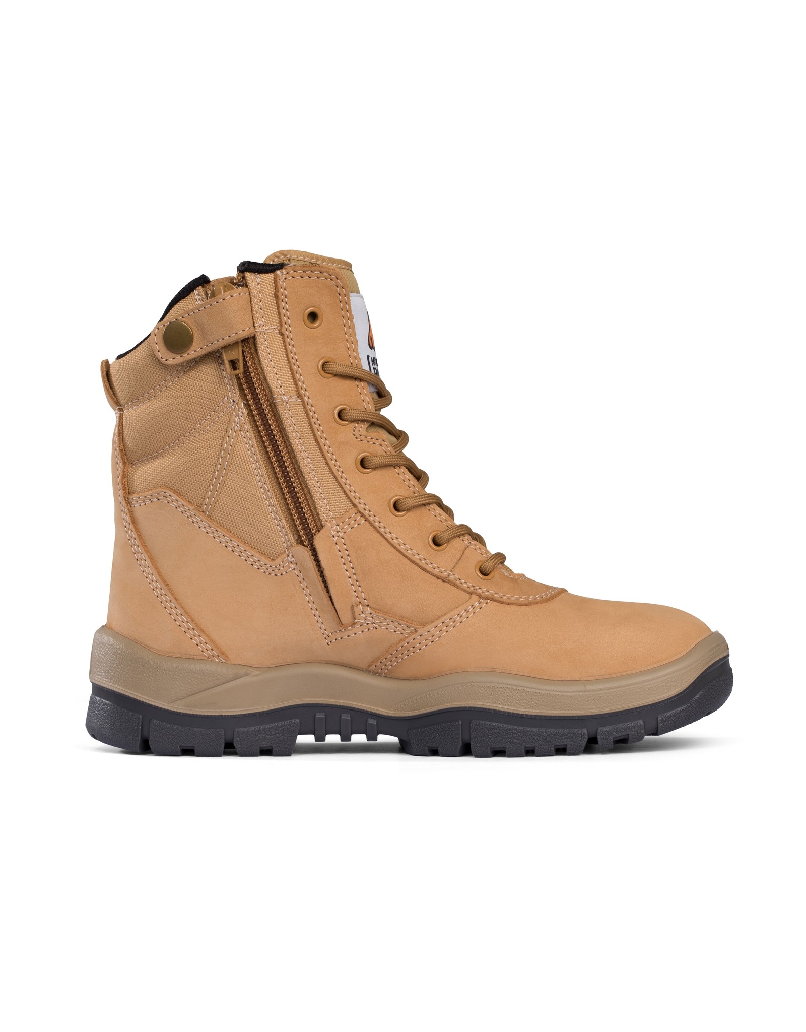 Mongrel Mongrel 'P' Series High Leg Zip Sided Wheat Steel Cap Boot