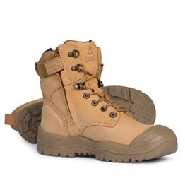 Mongrel Mongrel 561050 'R' Series Wheat High Ankle Zip Sider Safety Boot With Scuff Cap